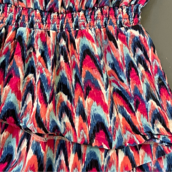 JUSTICE Girls Cold Shoulder Multi Colored Layered Ruffled Dress size 10 - Picture 10 of 16